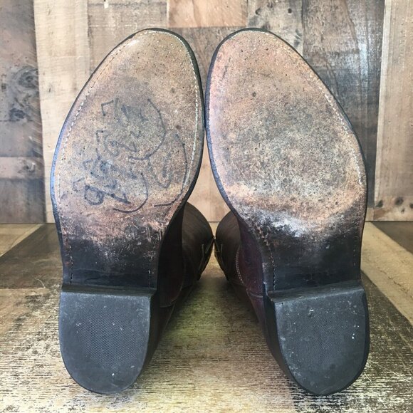 Lucchese P0468 Vintage Roper Classic Brown Cowboy Boots Mens 7.5 E - Picture 2 of 12